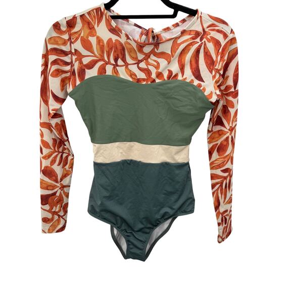 Seea Nelita Swimwear Hermosa Long-Sleeve Surf Suit Size Medium Swimsuit - Picture 2 of 4